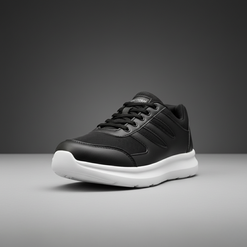 Kicks Cheetah Stripe Sneaker Black - 045