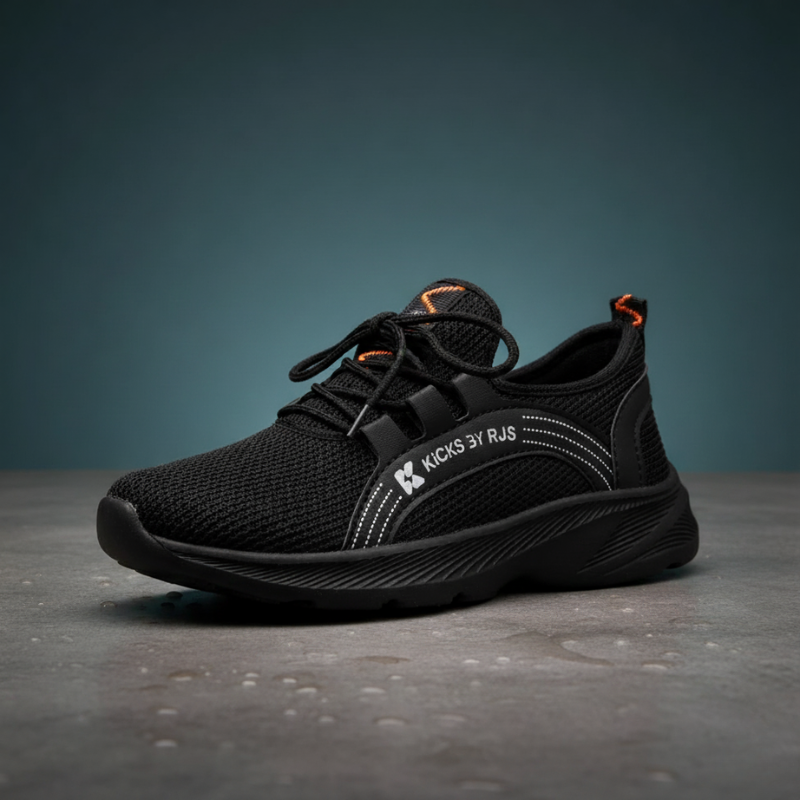 Kicks Runner Drift Black Sneaker - 052