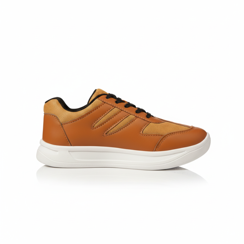 Kicks Cheetah Stripes Sneaker Mustard - 044