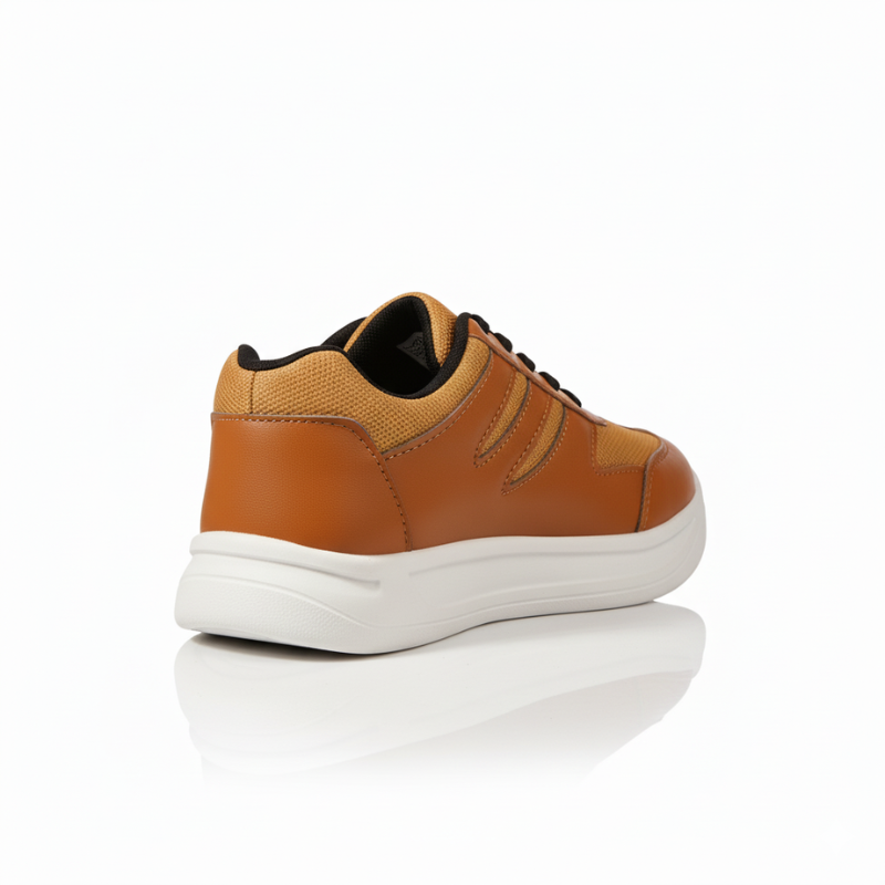 Kicks Cheetah Stripes Sneaker Mustard - 044