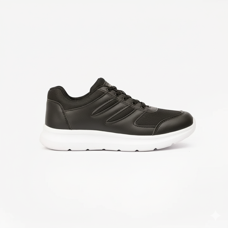 Kicks Cheetah Stripe Sneaker Black - 045