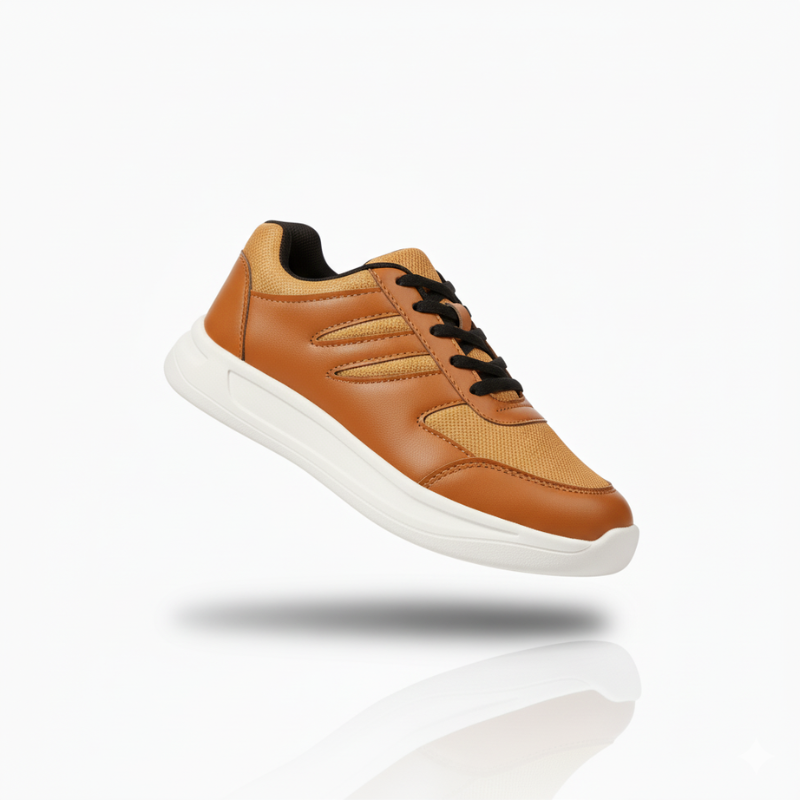 Kicks Cheetah Stripes Sneaker Mustard - 044