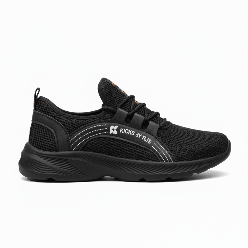 Kicks Runner Drift Black Sneaker - 052