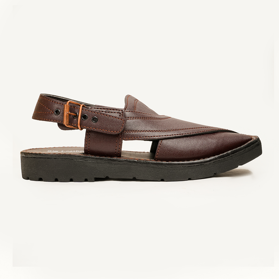 Tooray Dastakaar Peshawari Chappal Brown - 060