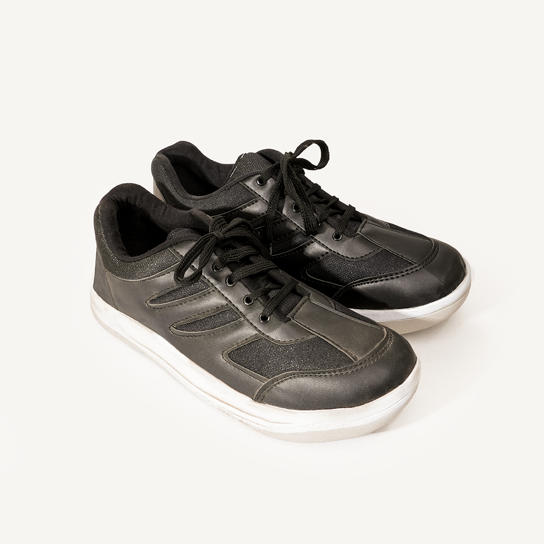 Cheetah Stripe Sneaker Black - 045