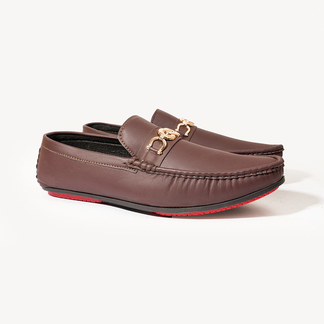 Chain Link Tan Loafer - Brown-042