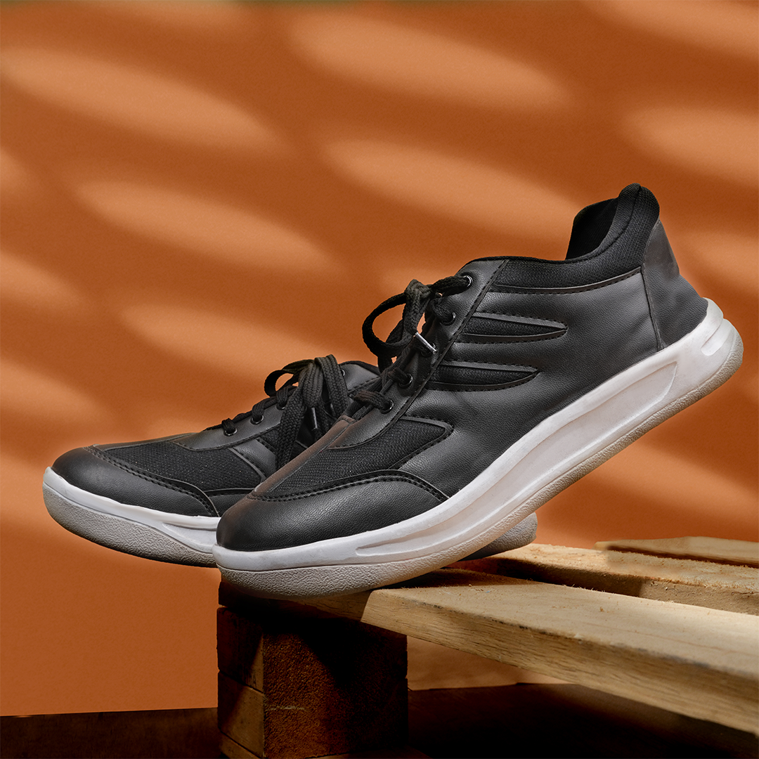 Cheetah Stripe Sneaker Black - 045