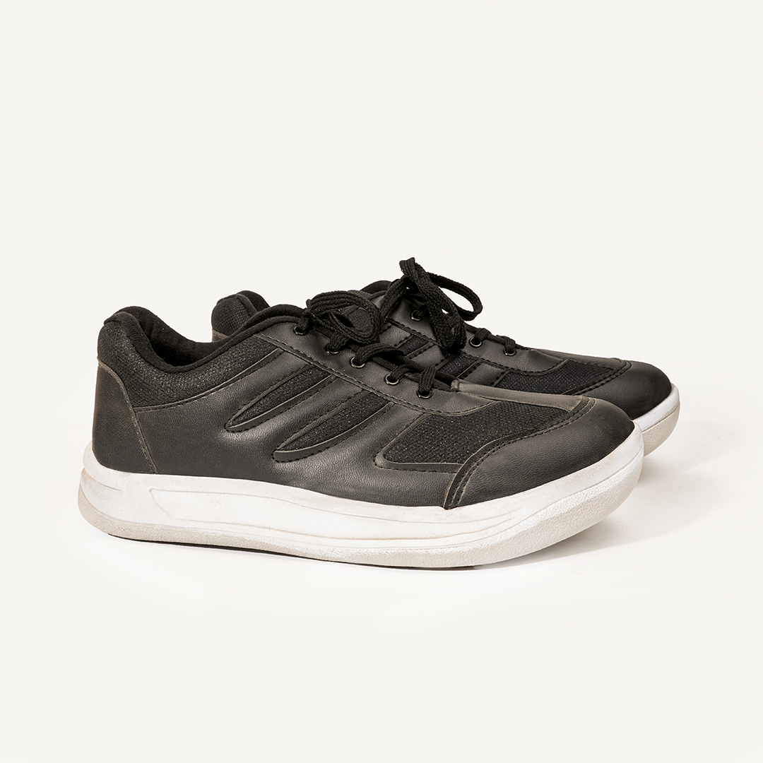 Cheetah Stripe Sneaker Black - 045
