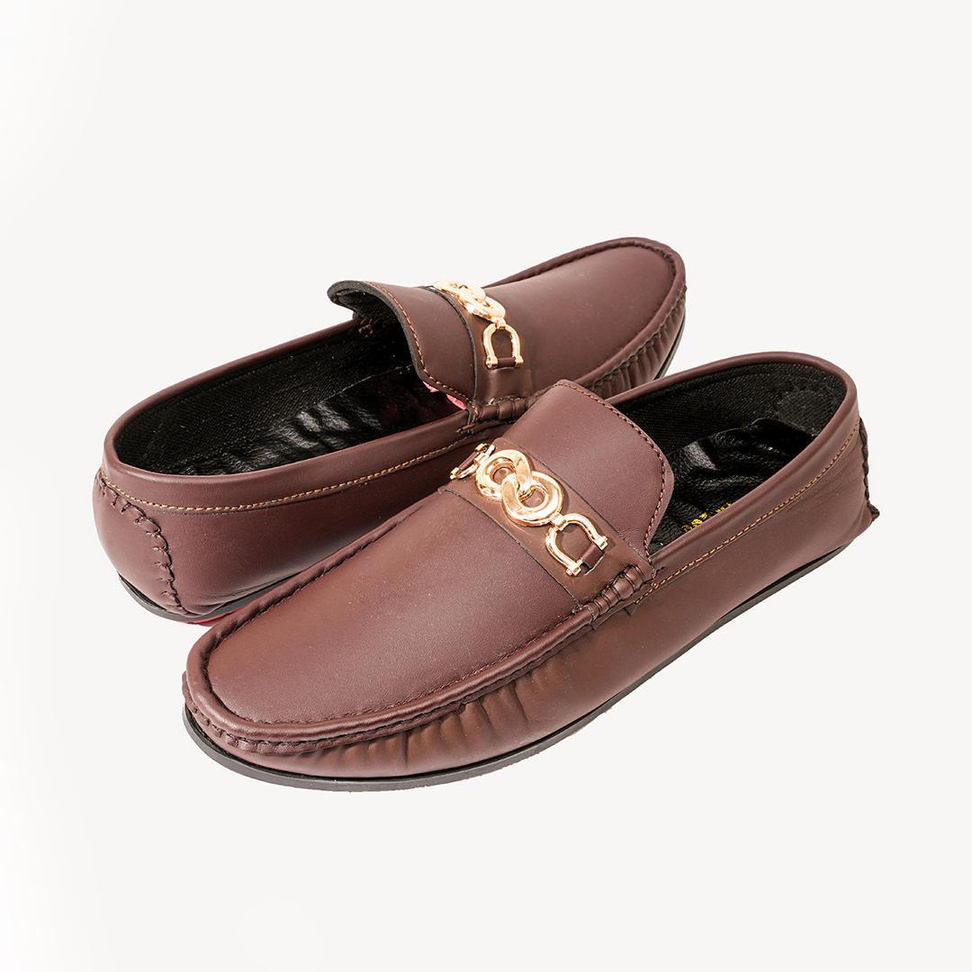 Chain Link Tan Loafer - Brown-042