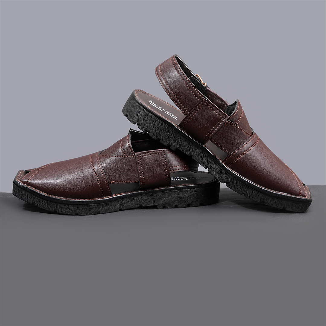 Tooray Dastakaar Peshawari Chappal Brown - 060