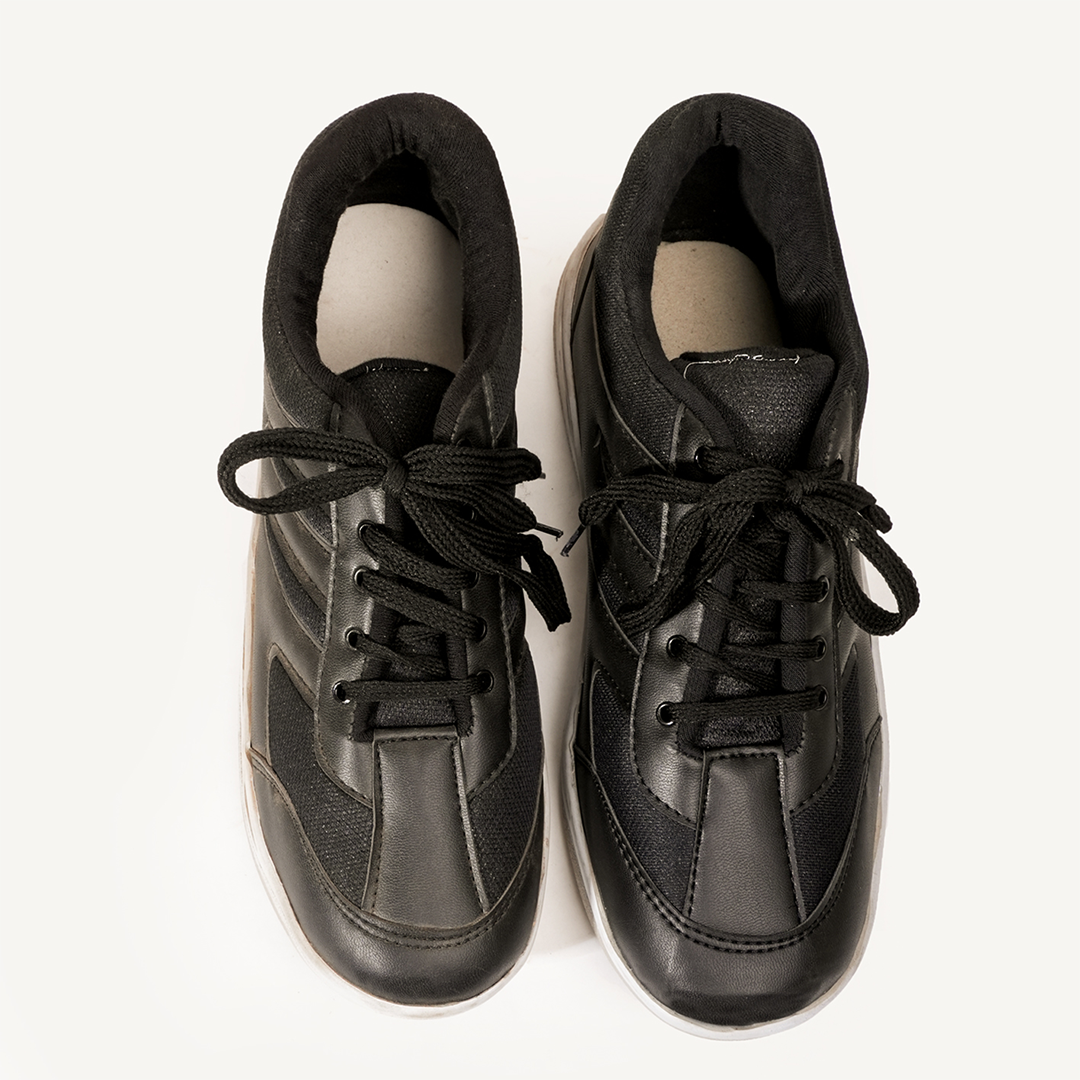 Cheetah Stripe Sneaker Black - 045