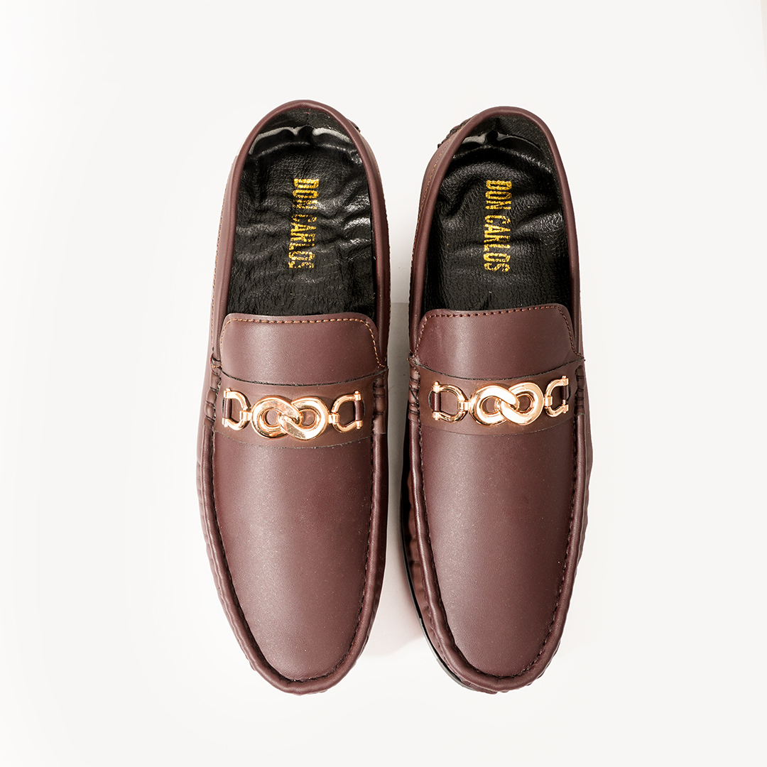 Chain Link Tan Loafer - Brown-042