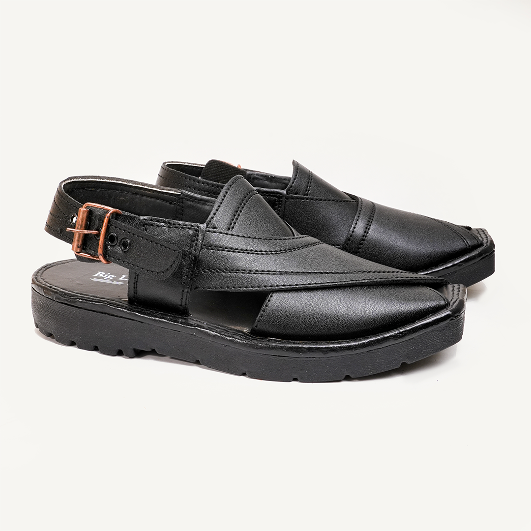 Charsadda Classic Peshawari Chappal Black - 059