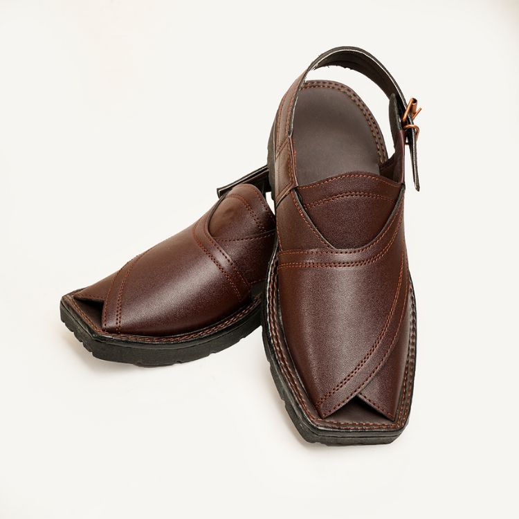 Tooray Dastakaar Peshawari Chappal Brown - 060