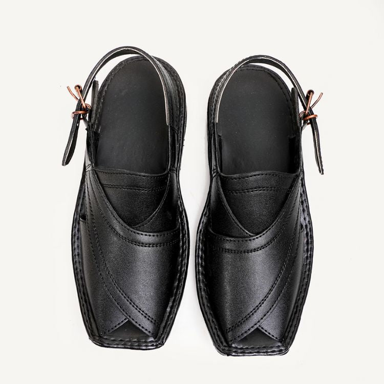 Charsadda Classic Peshawari Chappal Black - 059